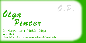olga pinter business card