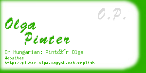 olga pinter business card